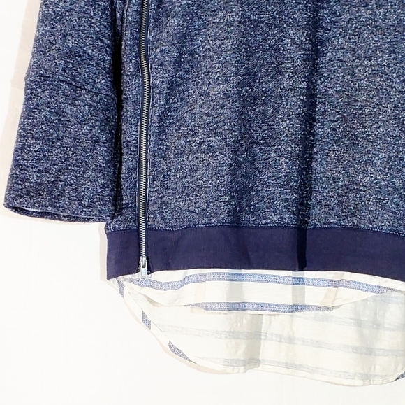 ❗️ Max Jeans Layered Long Sleeve Shirt Blue Medium - Picture 2 of 9